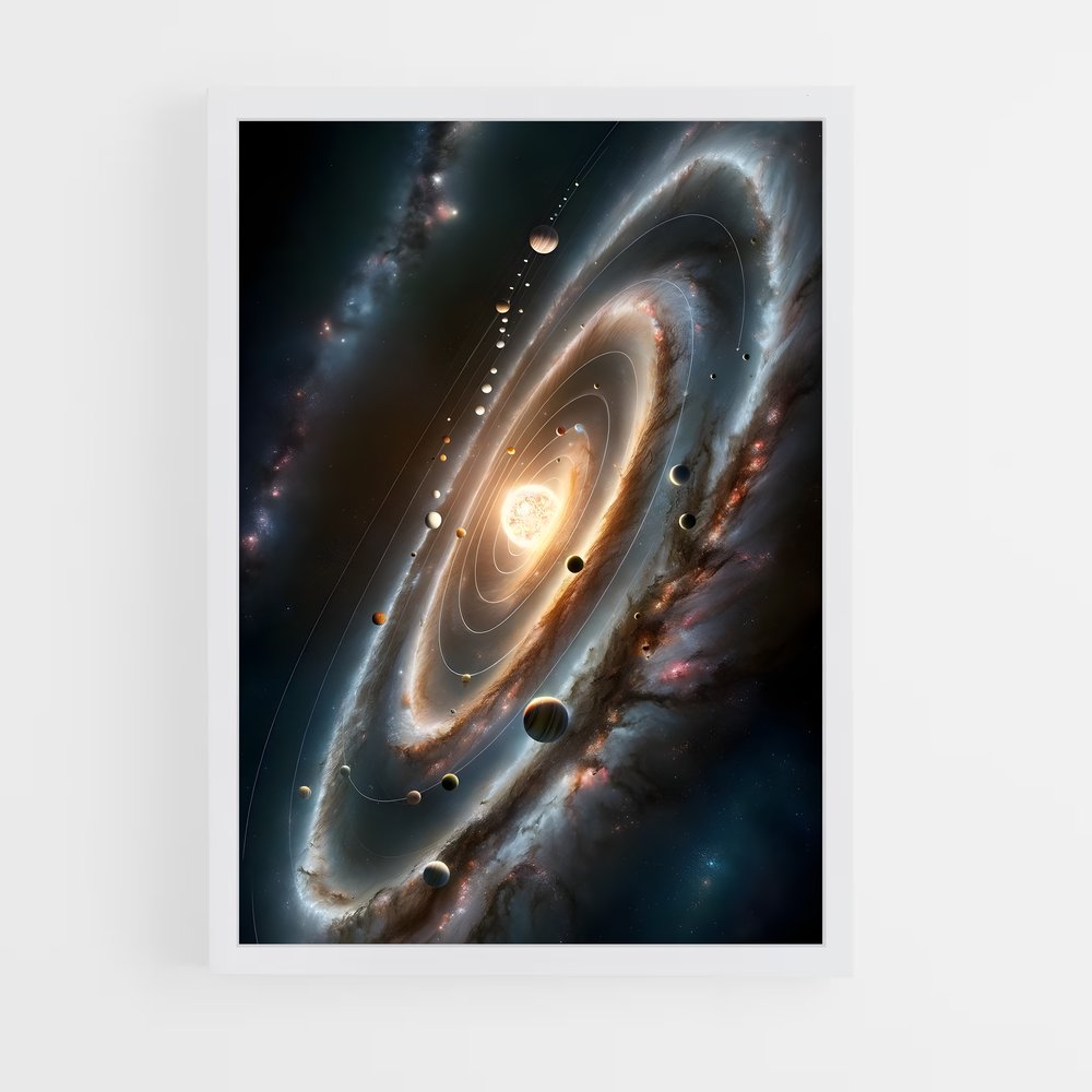 Poster Voie Lactée et Ses Gardiens – affiche Système solaire (vue 3)